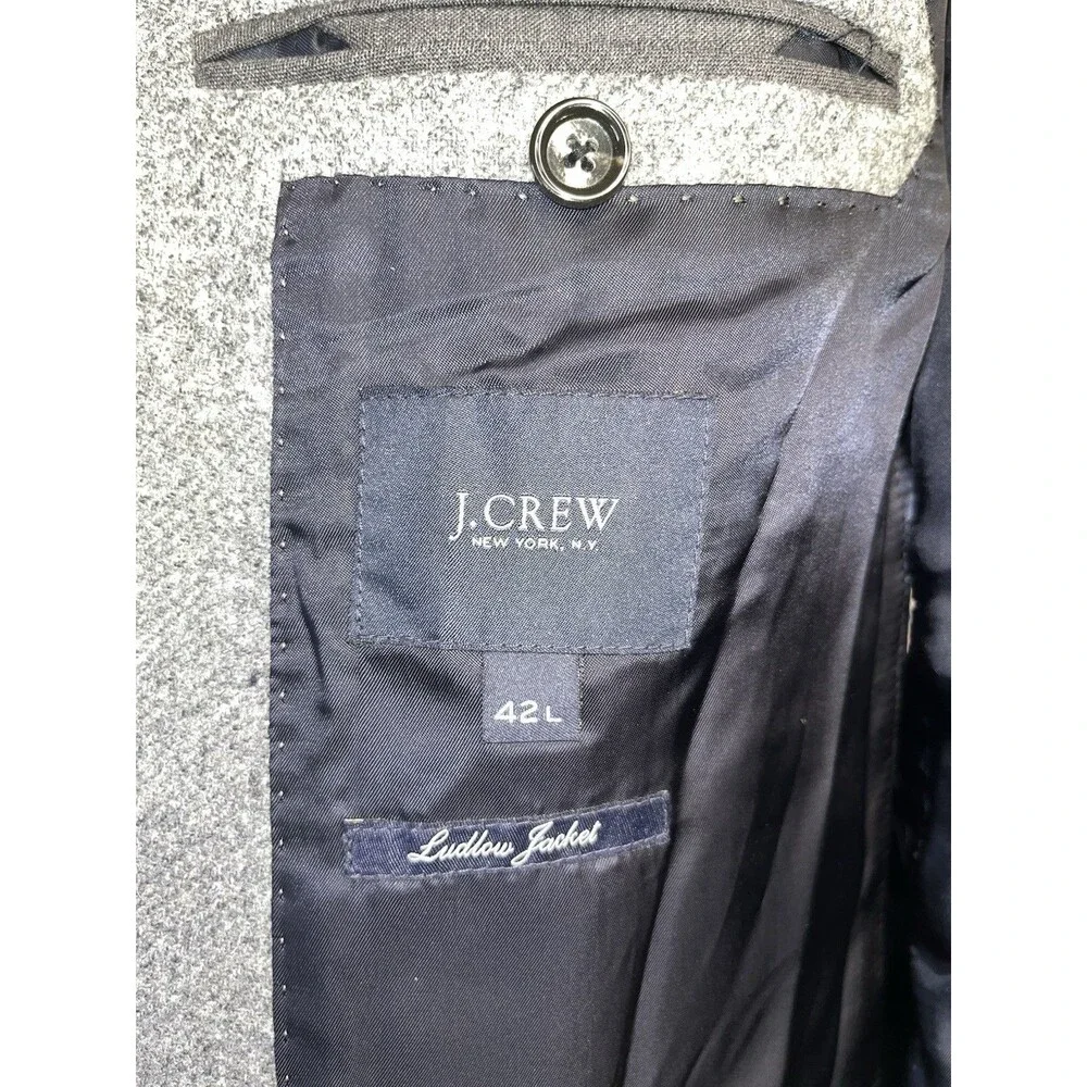 J Crew Ludlow Men 42L Authentic Yorkshire Tweed By Moon Gray Blazer 100% Wool